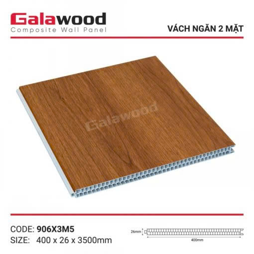 Vách Ngăn Nhựa 2 Mặt Galawood CVN-906X3.5M